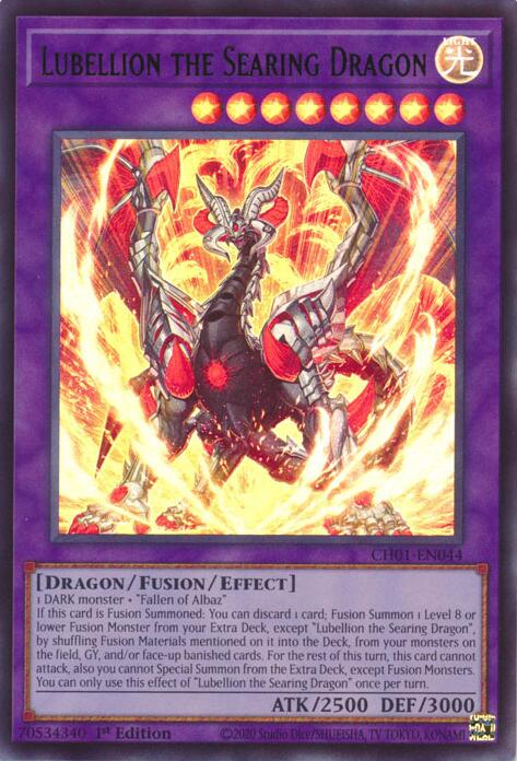 Lubellion the Searing Dragon [CH01-EN044] Ultra Rare | Shuffle n Cut Hobbies & Games