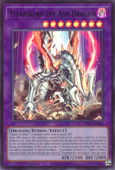 Titaniklad the Ash Dragon [CH01-EN046] Ultra Rare | Shuffle n Cut Hobbies & Games