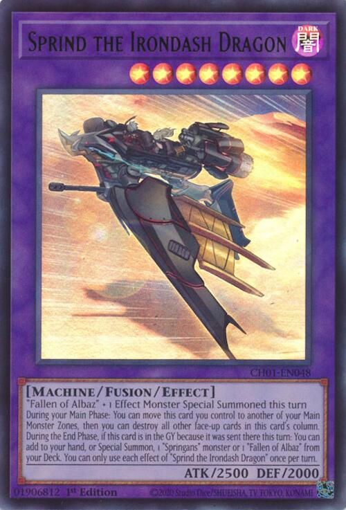 Sprind the Irondash Dragon [CH01-EN048] Ultra Rare | Shuffle n Cut Hobbies & Games
