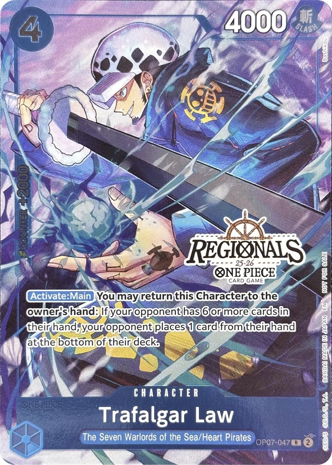 Trafalgar Law (CS 25-26 Regionals Textured Chase Promo) [One Piece Promotion Cards] | Shuffle n Cut Hobbies & Games
