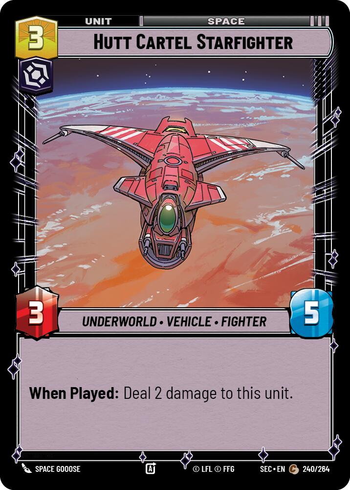 Hutt Cartel Starfighter (240/264) (240/264) [Secrets of Power] | Shuffle n Cut Hobbies & Games