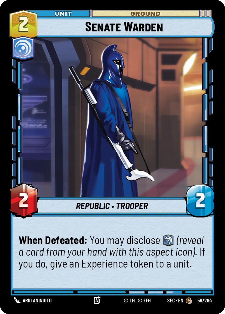 Senate Warden (59/264) (59/264) [Secrets of Power] | Shuffle n Cut Hobbies & Games