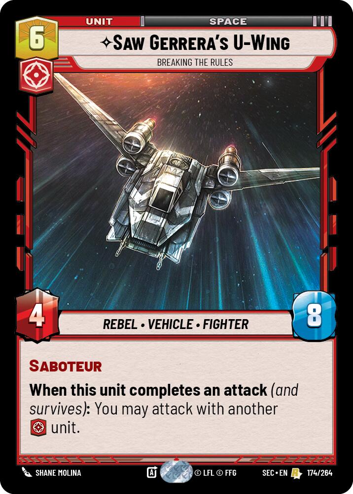 Saw Gerrera's U-Wing (174/264) - Breaking the Rules (174/264) [Secrets of Power] | Shuffle n Cut Hobbies & Games