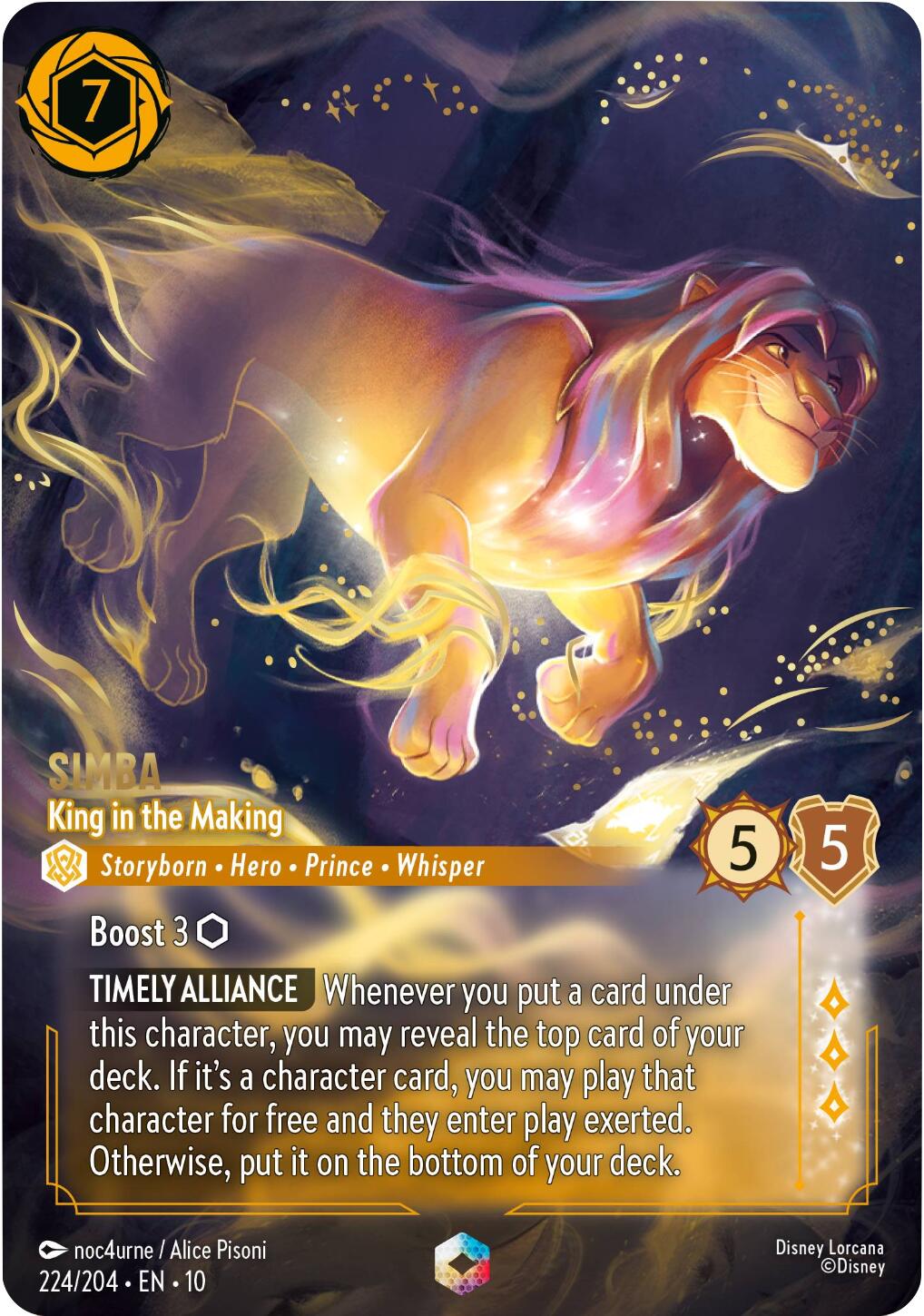 Simba - King in the Making (Enchanted) (224/204) [Whispers in the Well] | Shuffle n Cut Hobbies & Games