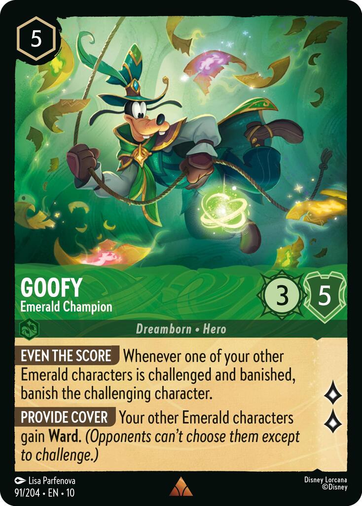 Goofy - Emerald Champion (91/204) [Whispers in the Well] | Shuffle n Cut Hobbies & Games