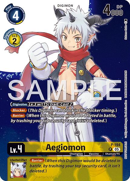 Aegiomon [P-194] (Digimon Story: Time Stranger Promo Pack) [Promotional Cards] | Shuffle n Cut Hobbies & Games