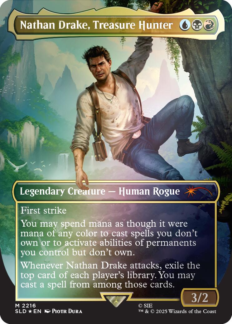 Nathan Drake, Treasure Hunter (Rainbow Foil) [Secret Lair Drop Series] | Shuffle n Cut Hobbies & Games