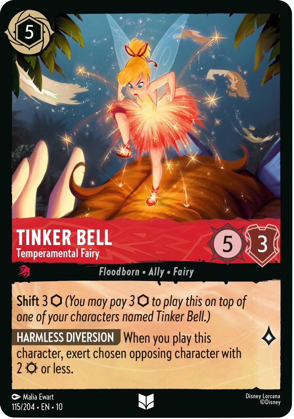 Tinker Bell - Temperamental Fairy (115/204) [Whispers in the Well] | Shuffle n Cut Hobbies & Games