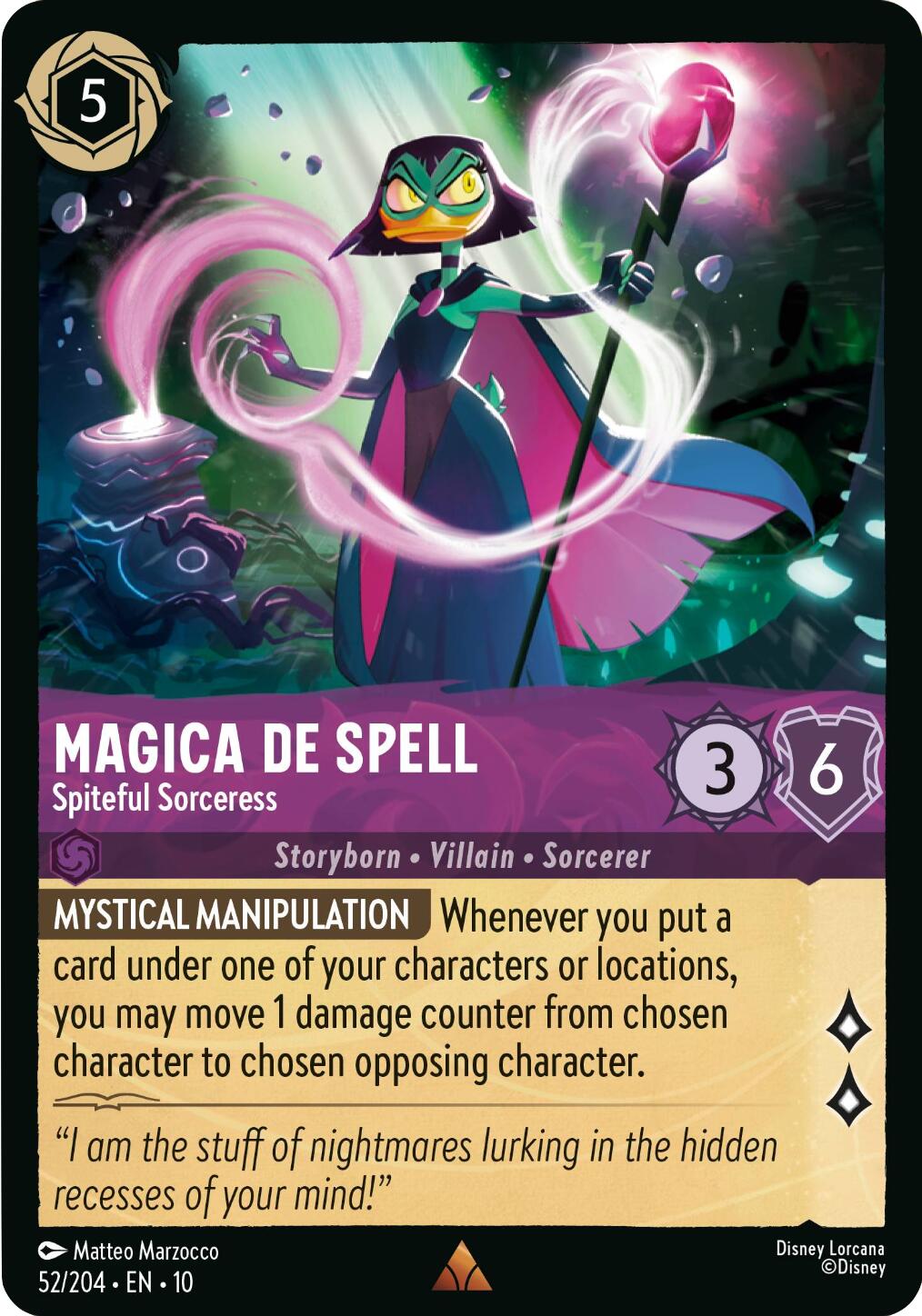 Magica De Spell - Spiteful Sorceress (52/204) [Whispers in the Well] | Shuffle n Cut Hobbies & Games
