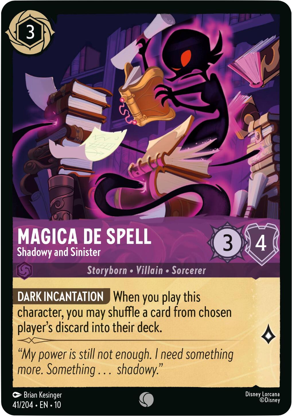 Magica De Spell - Shadowy and Sinister (41/204) [Whispers in the Well] | Shuffle n Cut Hobbies & Games