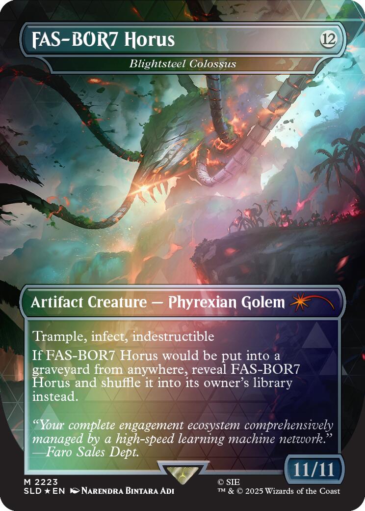 FAS-BOR7 Horus - Blightsteel Colossus (Rainbow Foil) [Secret Lair Drop Series] | Shuffle n Cut Hobbies & Games