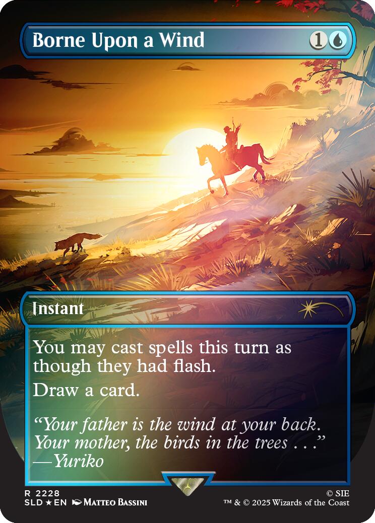 Borne Upon a Wind (Rainbow Foil) [Secret Lair Drop Series] | Shuffle n Cut Hobbies & Games