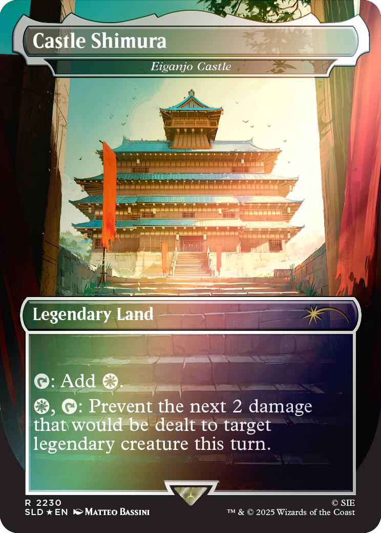 Castle Shimura - Eiganjo Castle (Rainbow Foil) [Secret Lair Drop Series] | Shuffle n Cut Hobbies & Games