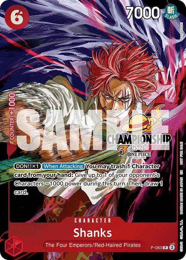 Shanks (CS 25-26 Event Pack Finalist Ver.) [One Piece Promotion Cards] | Shuffle n Cut Hobbies & Games