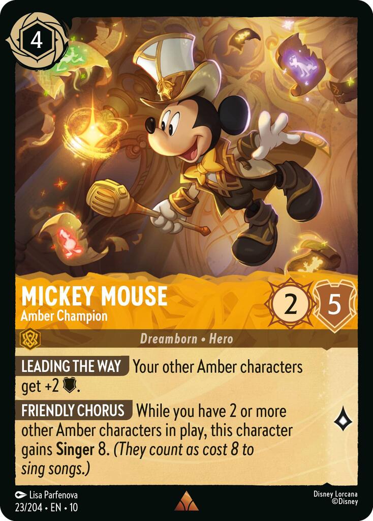 Mickey Mouse - Amber Champion (23/204) [Whispers in the Well] | Shuffle n Cut Hobbies & Games