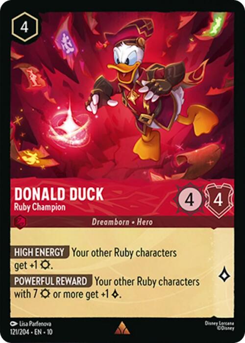 Donald Duck - Ruby Champion (121/204) [Whispers in the Well] | Shuffle n Cut Hobbies & Games