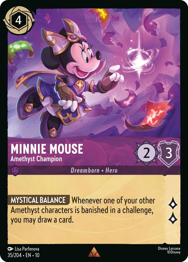 Minnie Mouse - Amethyst Champion (35/204) [Whispers in the Well] | Shuffle n Cut Hobbies & Games