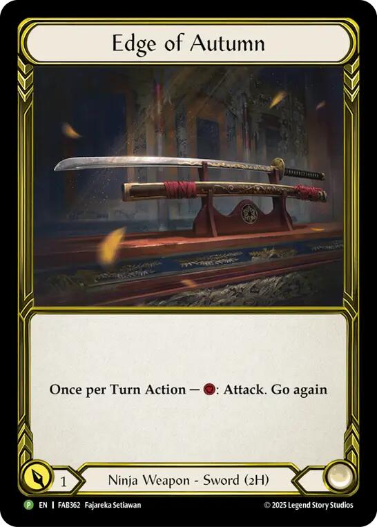Edge of Autumn (Golden) [FAB362] (Promo)  Cold Foil | Shuffle n Cut Hobbies & Games