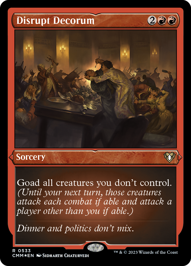 Disrupt Decorum (Foil Etched) [Commander Masters] | Shuffle n Cut Hobbies & Games
