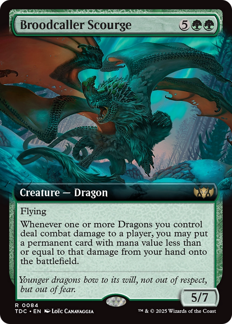 Broodcaller Scourge (Extended Art) [Tarkir: Dragonstorm Commander] | Shuffle n Cut Hobbies & Games