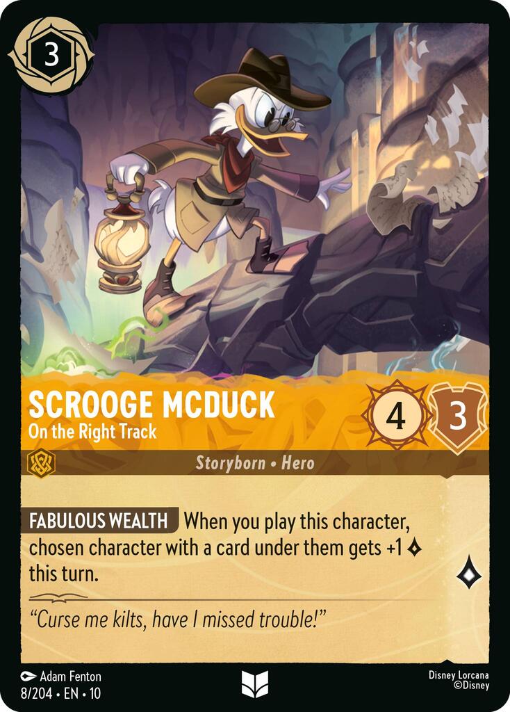 Scrooge McDuck - On the Right Track (8/204) [Whispers in the Well] | Shuffle n Cut Hobbies & Games
