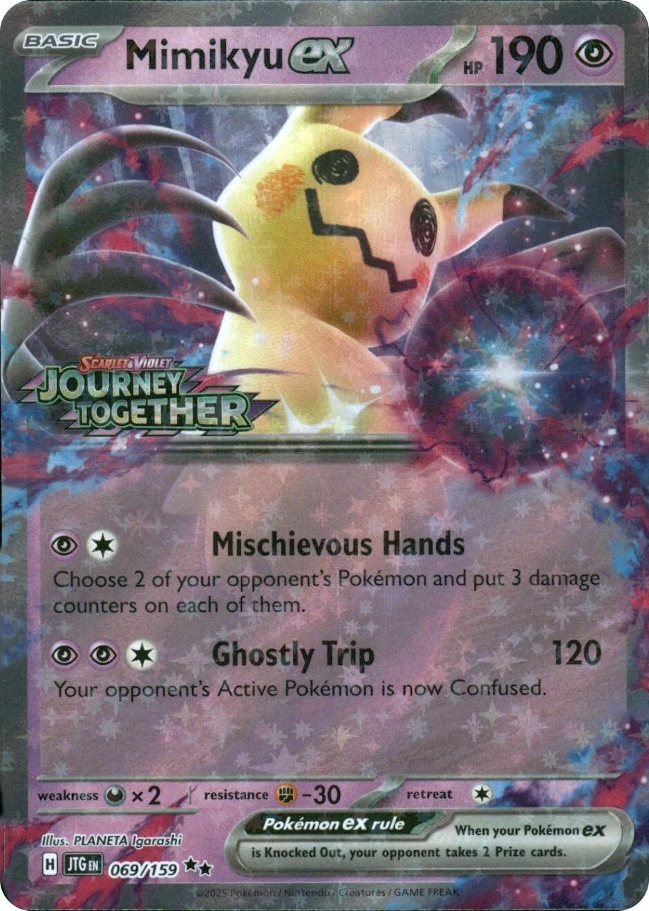 Mimikyu ex (069/159) (Journey Together Stamped) [Miscellaneous Cards] | Shuffle n Cut Hobbies & Games