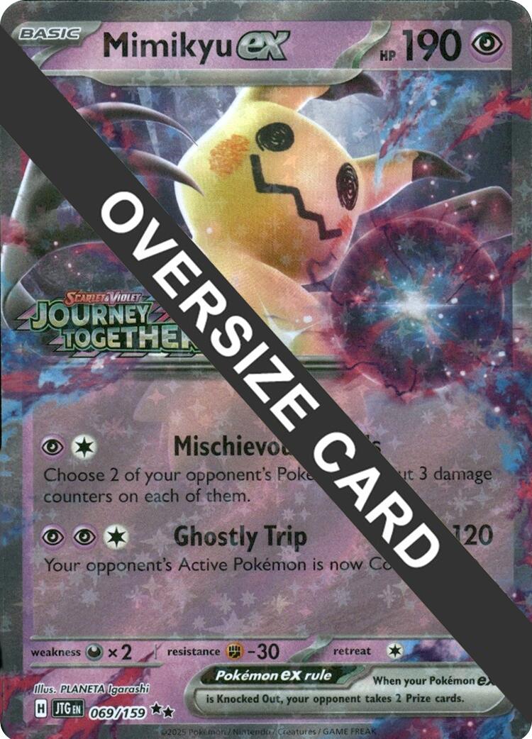 Mimikyu ex (069/159) (Journey Together Stamped) (Jumbo Card) [Miscellaneous Cards] | Shuffle n Cut Hobbies & Games