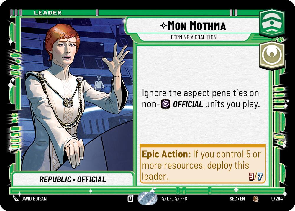 Mon Mothma - Forming a Coalition (9/264) (9/264) [Secrets of Power] | Shuffle n Cut Hobbies & Games