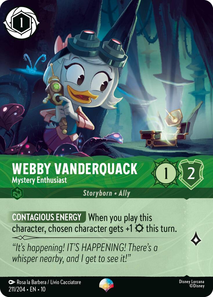 Webby Vanderquack - Mystery Enthusiast (Epic) (211/204) [Whispers in the Well] | Shuffle n Cut Hobbies & Games