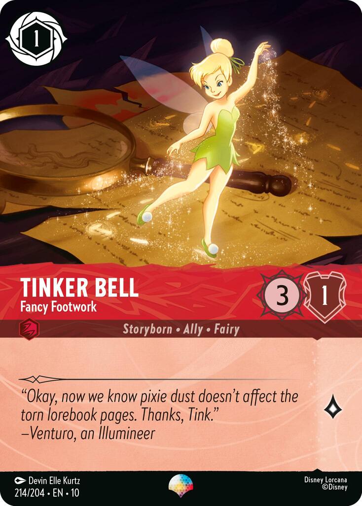 Tinker Bell - Fancy Footwork (Epic) (214/204) [Whispers in the Well] | Shuffle n Cut Hobbies & Games