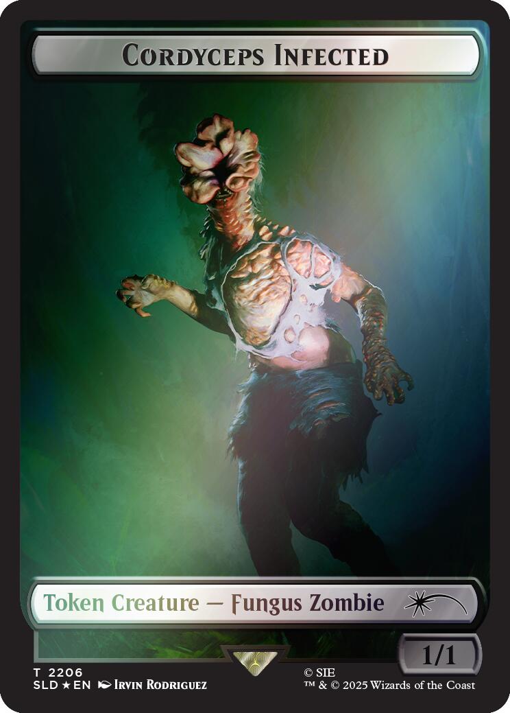 Cordyceps Infected Token (2206) (Rainbow Foil) [Secret Lair Drop Series] | Shuffle n Cut Hobbies & Games