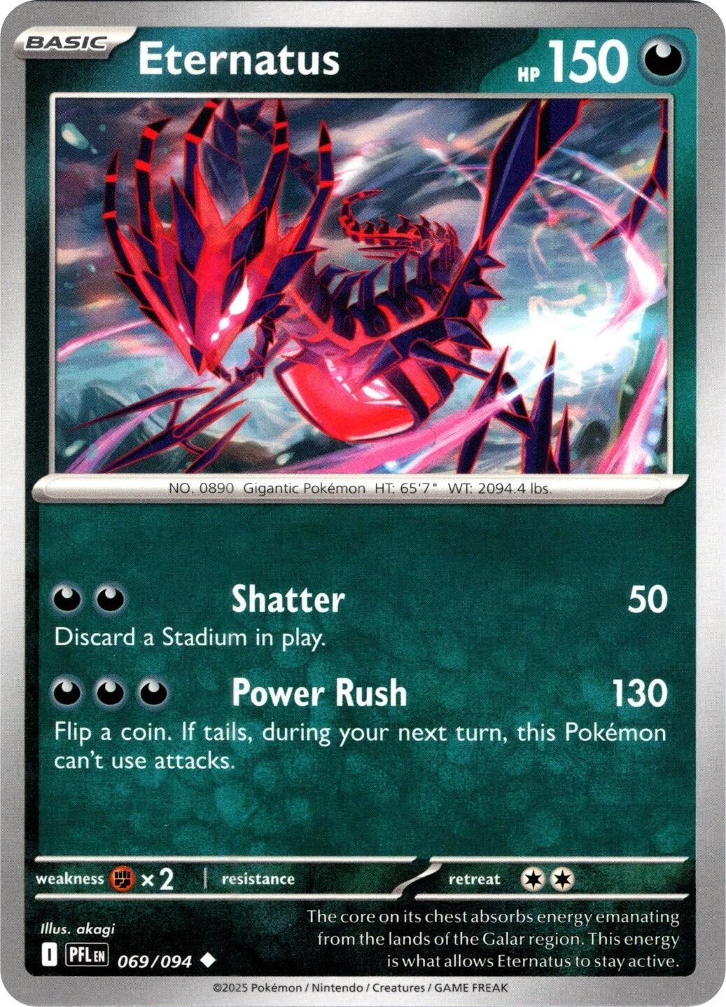 Eternatus (069/094) (Reverse Holo) [Mega Evolution: Phantasmal Flames] | Shuffle n Cut Hobbies & Games