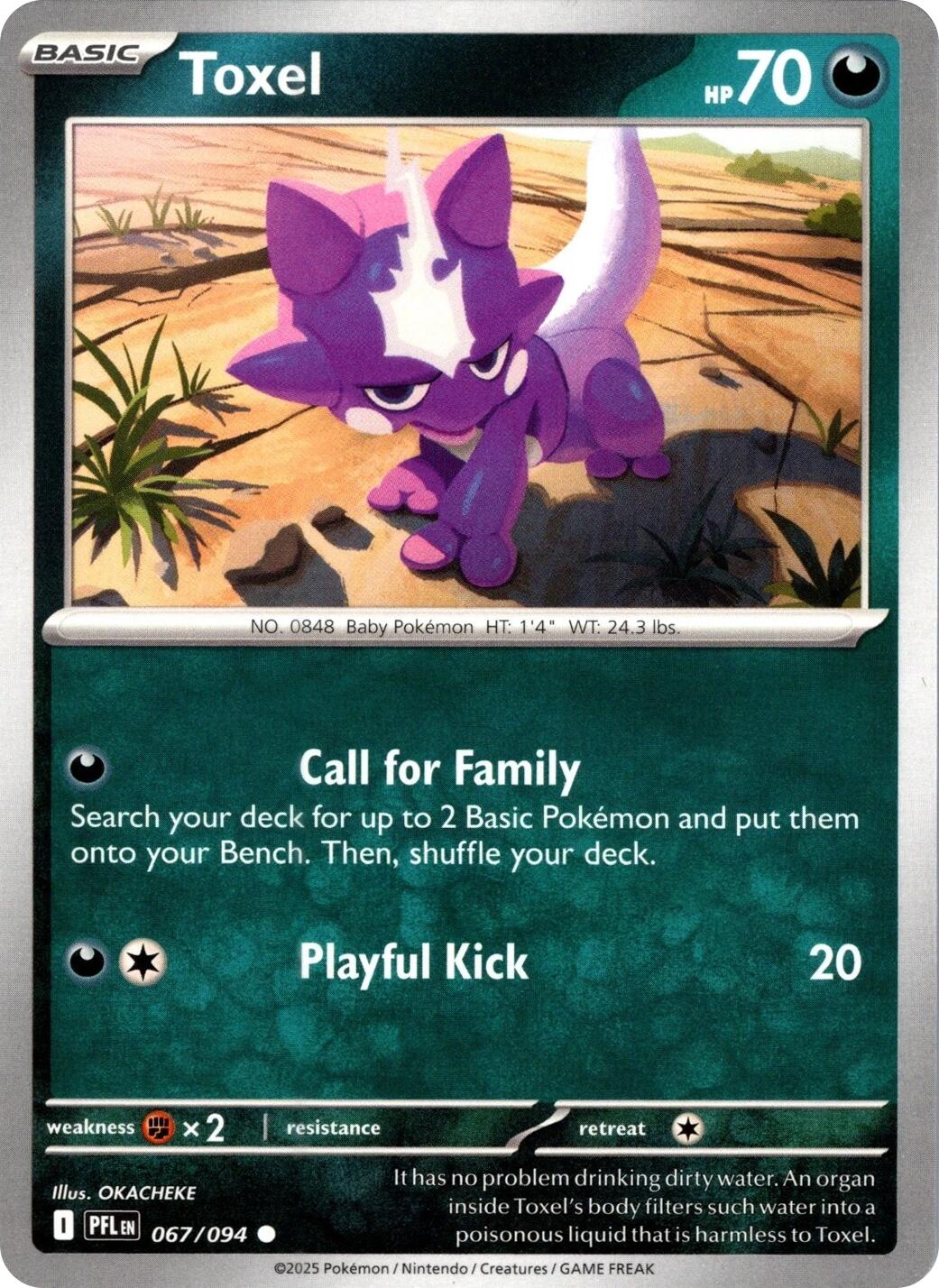Toxel (067/094) (Reverse Holo) [Mega Evolution: Phantasmal Flames] | Shuffle n Cut Hobbies & Games
