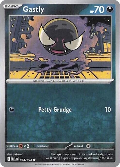 Gastly (054/094) (Reverse Holo) [Mega Evolution: Phantasmal Flames] | Shuffle n Cut Hobbies & Games