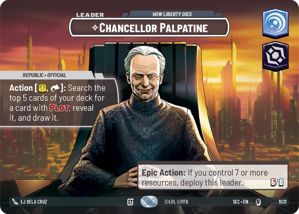 Chancellor Palpatine - How Liberty Dies (Showcase) (1021) (1021) [Secrets of Power] | Shuffle n Cut Hobbies & Games