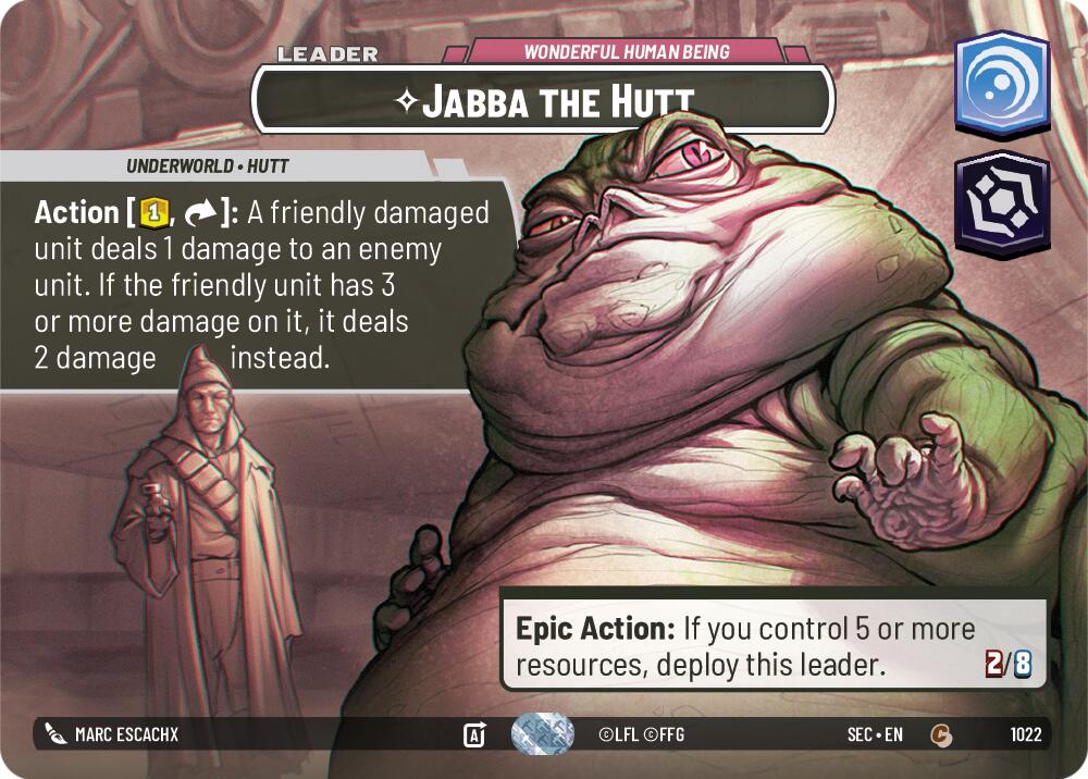Jabba the Hutt - Wonderful Human Being (Showcase) (1022) (1022) [Secrets of Power] | Shuffle n Cut Hobbies & Games