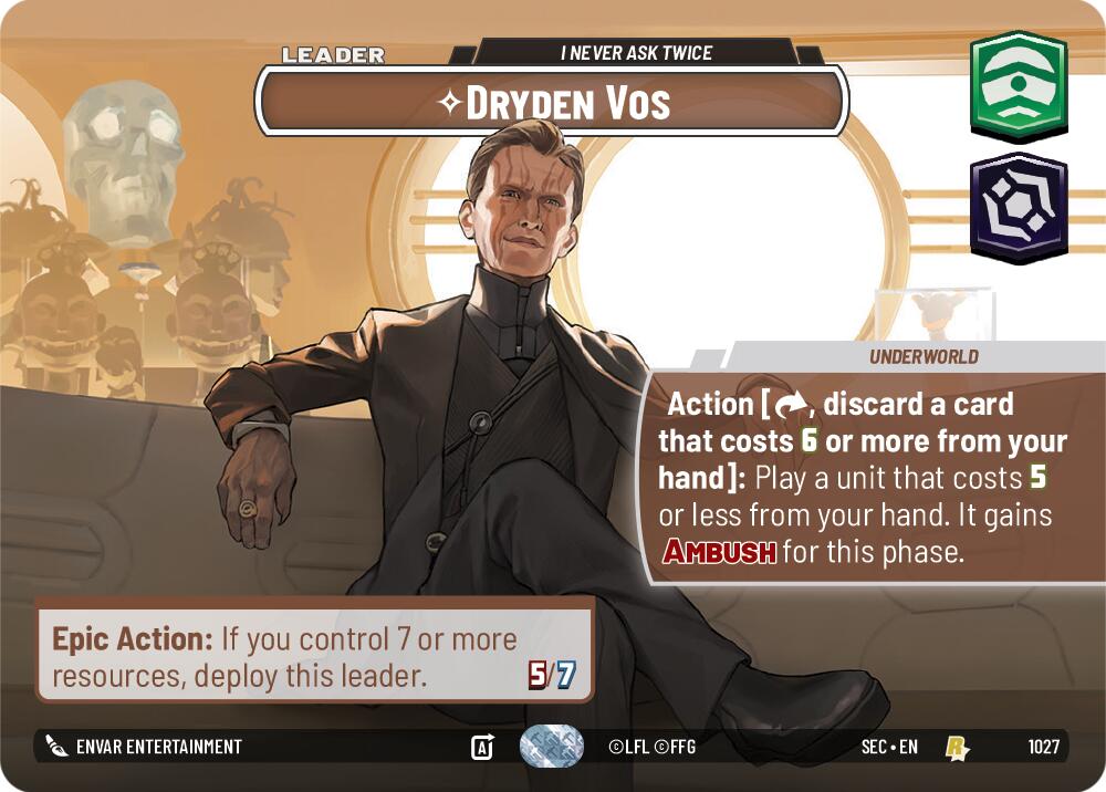 Dryden Vos - I Never Ask Twice (Showcase) (1027) (1027) [Secrets of Power] | Shuffle n Cut Hobbies & Games
