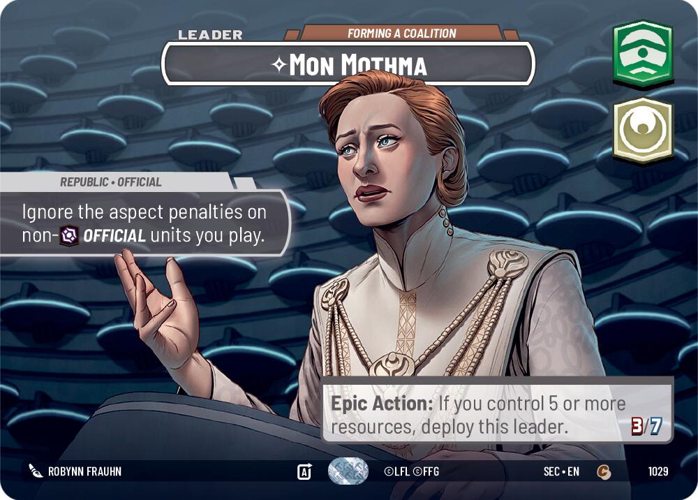 Mon Mothma - Forming a Coalition (Showcase) (1029) (1029) [Secrets of Power] | Shuffle n Cut Hobbies & Games