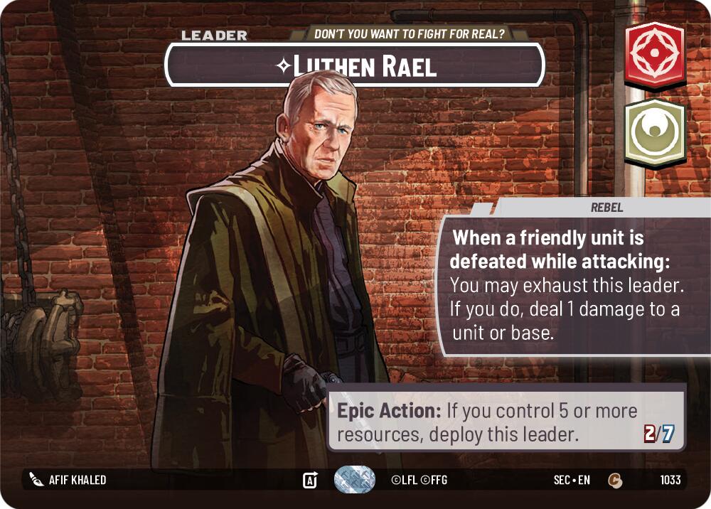 Luthen Rael - Don't You Want To Fight For Real? (Showcase) (1033) (1033) [Secrets of Power] | Shuffle n Cut Hobbies & Games