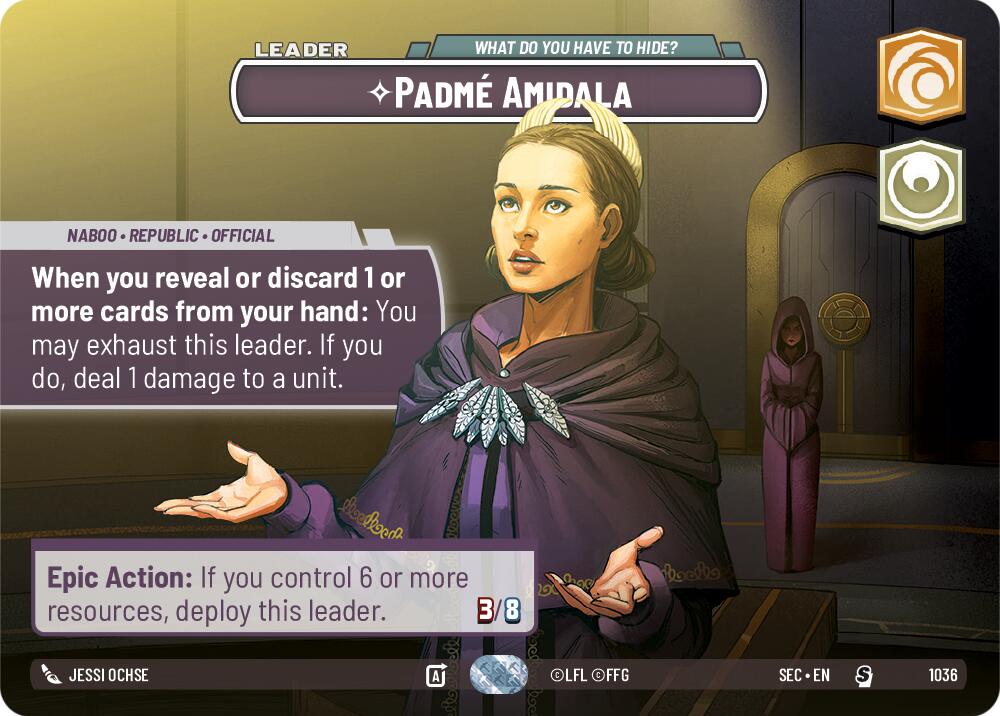 Padme Amidala - What Do You Have to Hide? (Showcase) (1036) (1036) [Secrets of Power] | Shuffle n Cut Hobbies & Games