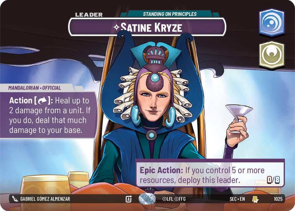 Satine Kryze - Standing on Principles (Showcase) (1025) (1025) [Secrets of Power] | Shuffle n Cut Hobbies & Games