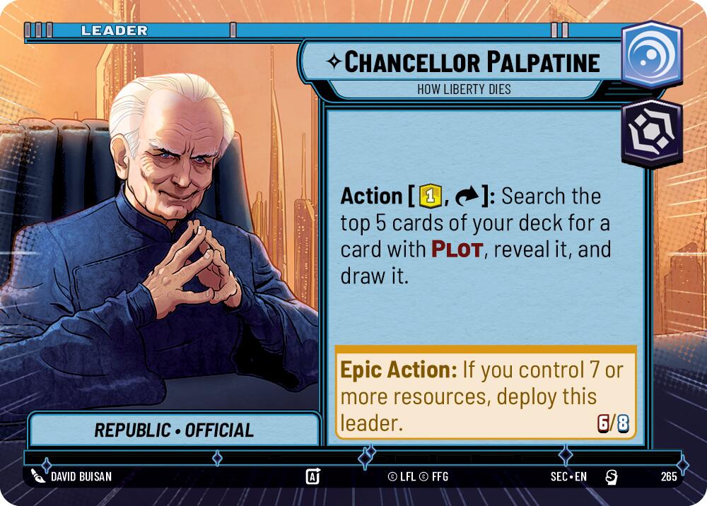 Chancellor Palpatine - How Liberty Dies (Hyperspace) (265) (265) [Secrets of Power] | Shuffle n Cut Hobbies & Games