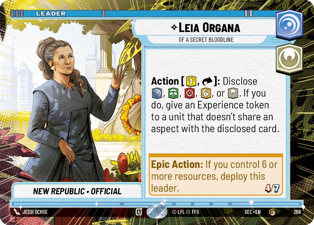 Leia Organa - Of A Secret Bloodline (Hyperspace) (268) (268) [Secrets of Power] | Shuffle n Cut Hobbies & Games