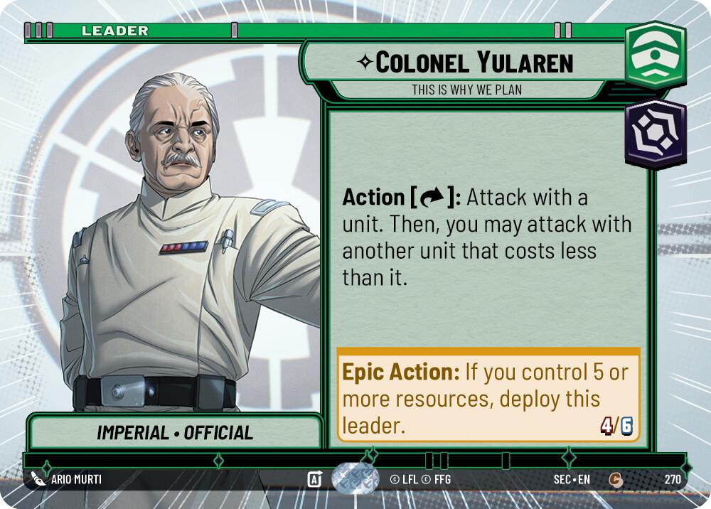 Colonel Yularen - This is Why We Plan (Hyperspace) (270) (270) [Secrets of Power] | Shuffle n Cut Hobbies & Games