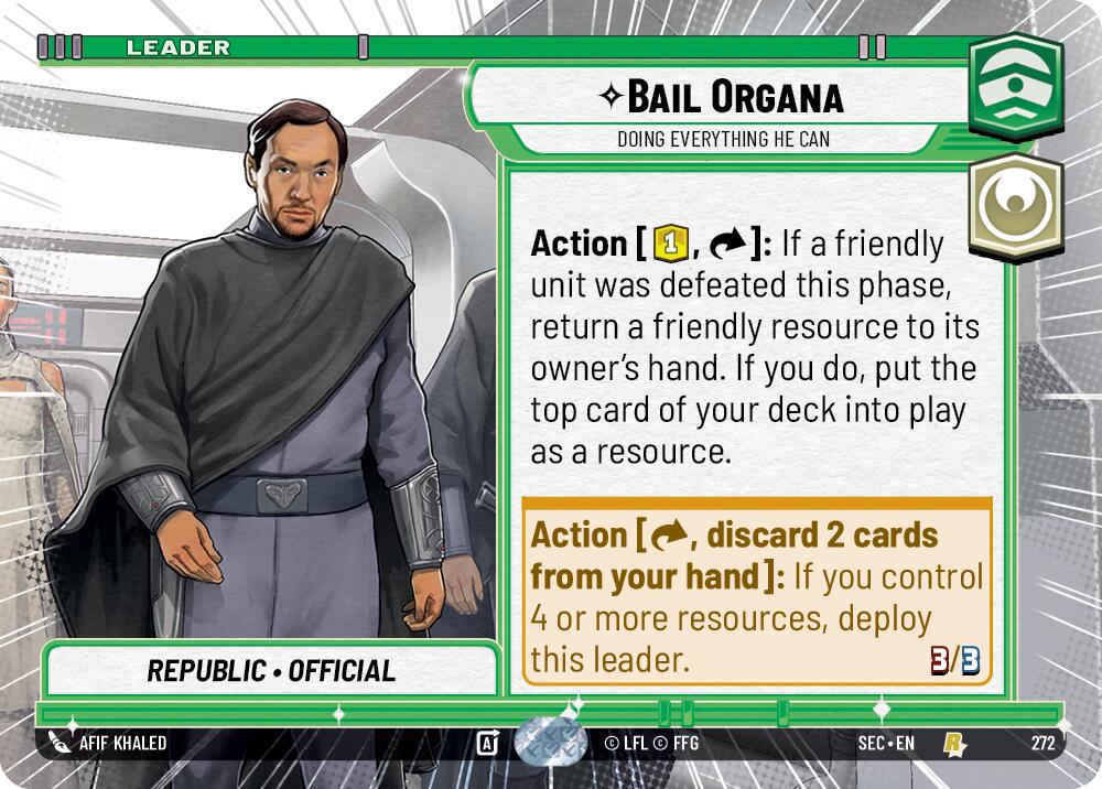 Bail Organa - Doing Everything He Can (Hyperspace) (272) (272) [Secrets of Power] | Shuffle n Cut Hobbies & Games