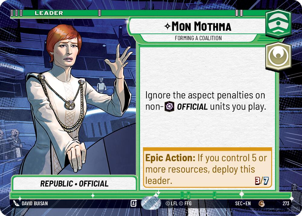 Mon Mothma - Forming a Coalition (Hyperspace) (273) (273) [Secrets of Power] | Shuffle n Cut Hobbies & Games