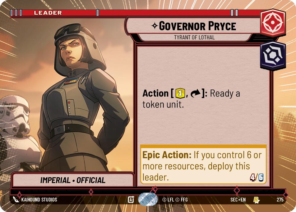 Governor Pryce - Tyrant of Lothal (Hyperspace) (275) (275) [Secrets of Power] | Shuffle n Cut Hobbies & Games