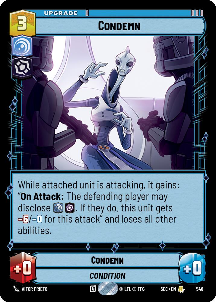 Condemn (548) (Foil) (548) [Secrets of Power] | Shuffle n Cut Hobbies & Games