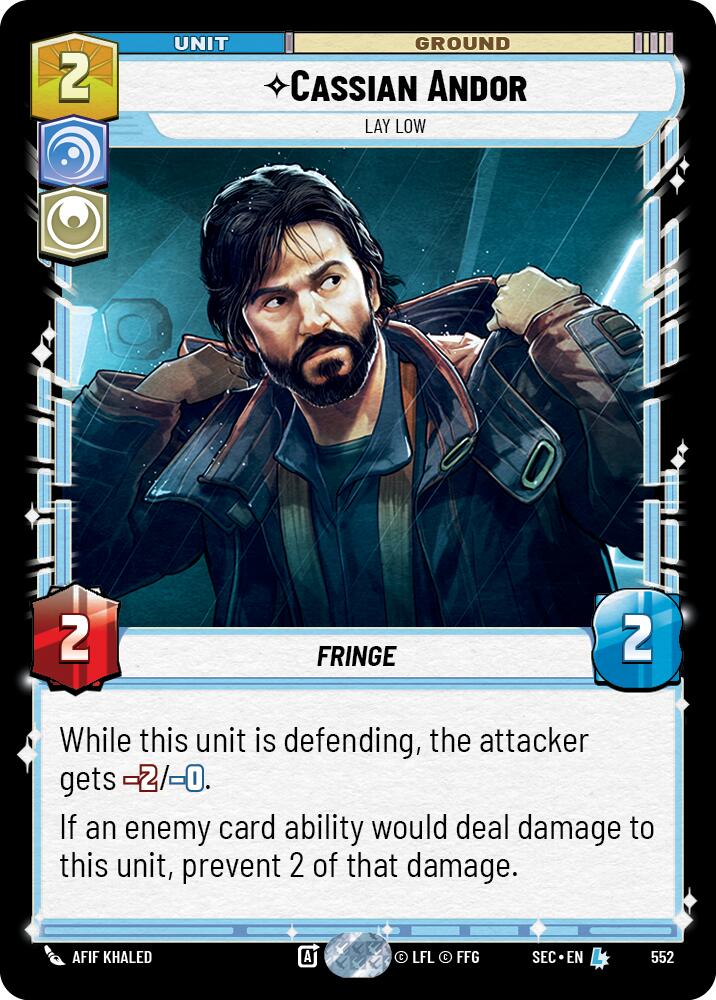 Cassian Andor (552) - Lay Low (Foil) (552) [Secrets of Power] | Shuffle n Cut Hobbies & Games