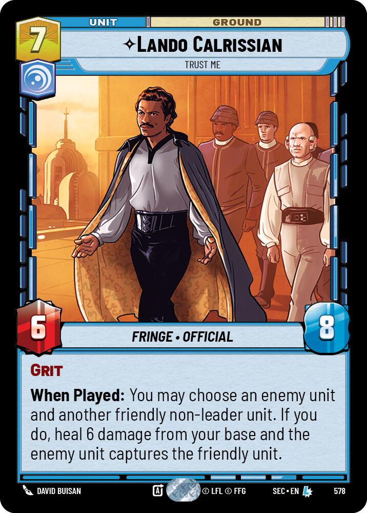 Lando Calrissian - Trust Me (Foil) (578) (578) [Secrets of Power] | Shuffle n Cut Hobbies & Games